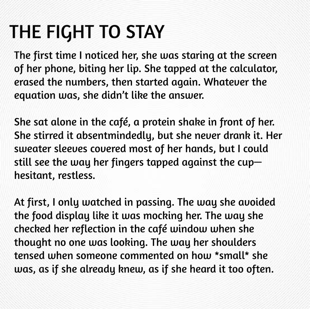 Raesquill's tweet photo. A FIGHT TO STAY 

#ghostwriter #eatingdisorder #storyteller #raesquill #writersoftwitter #writerslife #writerscommunity #scriptwriter https://t.co/uxssNYKhkl