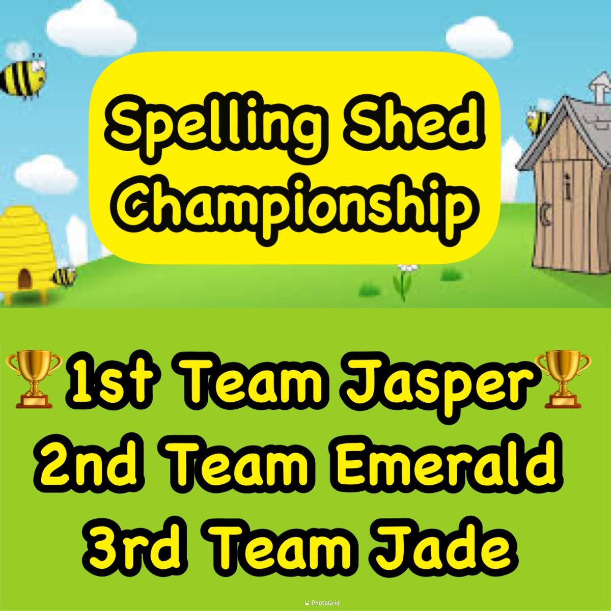 Miss Cope (@misscope6c) on Twitter photo Well done Team Jasper 👏🏼 🏆 @TeaManorGreen <a href="/SpellingShed/">Spelling Shed 🐝🌈</a> Well done Team Jasper 👏🏼 🏆 @TeaManorGreen <a href="/SpellingShed/">Spelling Shed 🐝🌈</a>