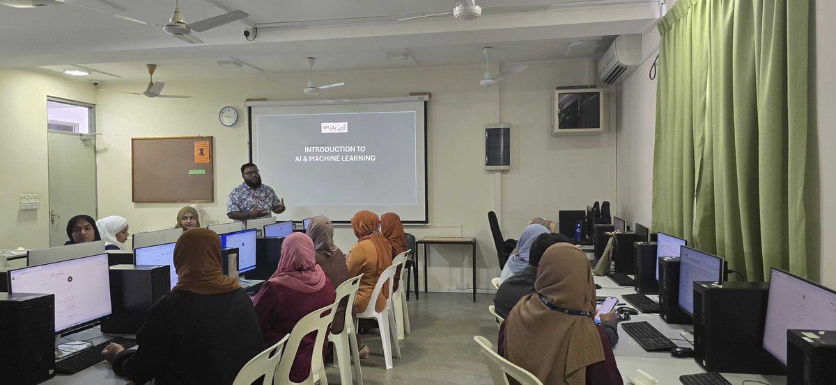 Today our CEO <a href="/MohamedXylam/">Xylam</a> conducted a workshop on AI for staff at <a href="/MNUedu/">The Maldives National University</a>. This reflects <a href="/javaabumv/">Javaabu</a> and <a href="/DhivehiGPT/">DhivehGPT</a> 's ongoing commitment to spread awareness on AI and build capacity across different sectors in the Maldives.