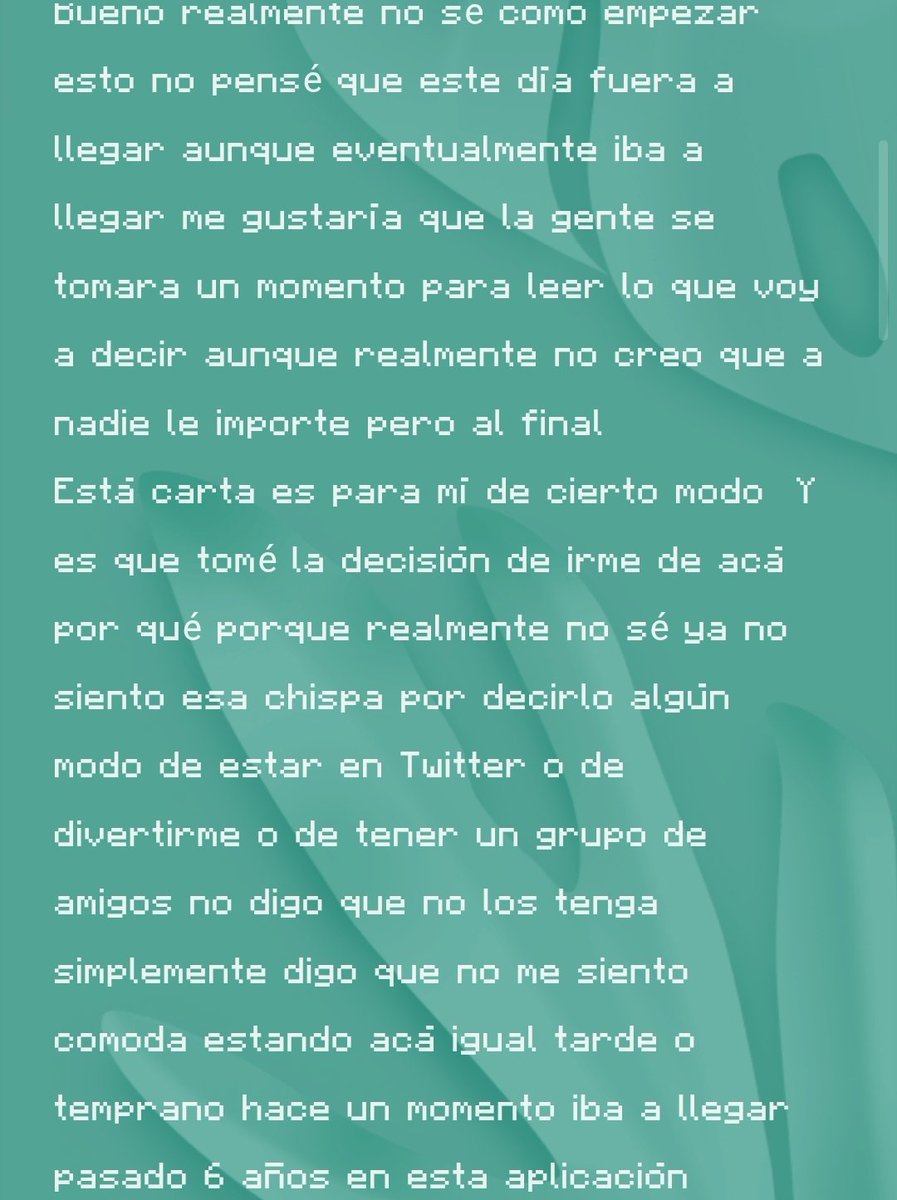 incarnon_v's tweet photo. Y bueno 
Así termina este viaje 
Muchas a todos por formar parte del mismo
Gracias por brindarme su amistad y compañía cuando más lo necesite 
Gracias por alegrar mis tardes y sobre todo 
Gracias 
Por quererme 
Pero como ella me lo dijo una vez https://t.co/r8zUHjwgxl