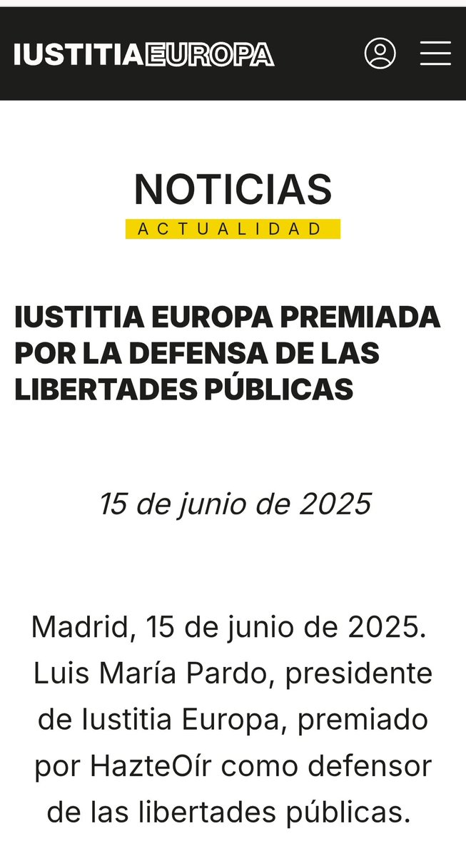 #OJO

#Vergüenza. 
Los partidos q apoyan la lucha d #VegaMestanza son d extrema derecha. Hoy actúa #IustitiaEuropea iustitiaeuropa.es d #LuisMaríaPardo, premiado x la ultra #HazteOír.

¿Y el renovado <a href="/PSOEmalaga/">PSOE de Málaga</a> d <a href="/JoseleAguilar/">Josele Aguilar /❤</a> o la familiar <a href="/IUMalaga/">IU Málaga🔻</a> d <a href="/antoniamorillas/">Toni Morillas</a>?
.