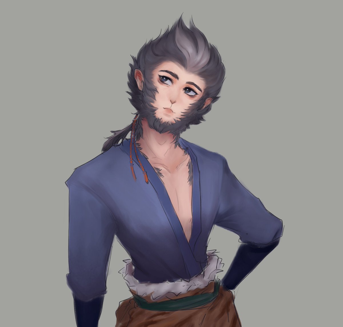 Begging my friend to let me draw their D.O🙇‍♂️
D.O of <a href="/NthbutNeutral/">-Neutral+</a> 
#BlackMythWukong #DestinedOne #OCs