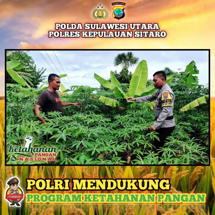 birosdm_sulut's tweet photo. Polda Sulut mendukung Swasemba dan Ketahanan Pangan Indonesia
Polri Siap Kawal dan Sukseskan Asta Cita Presiden Prabowo
#swasembadapangan 
#ketahananpangan 
#polisicintapetani
#poldasulut
#ketahananpanganpoldasulut
#swasembadapanganpoldasulut
#polri
#Polrimendukungketahananpangan https://t.co/7iOIZRGfTV