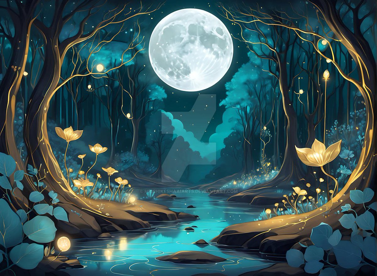 HrishikeshaNFTs's tweet photo. Enchanting moonlit forest! ๐๐ฒโจ The shadows dance, the whispers call... Where will your imagination take you? ๐ค Let me know below! #MoonlitForest #FantasyArt #DigitalArt #ForestCore #Art #Nature #Artist #AIart https://t.co/Kp8ZBJYiL1