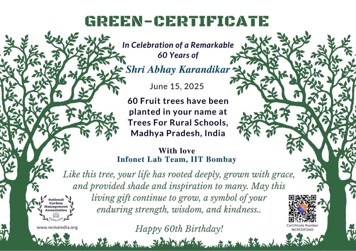 Last week, I attained a personal milestone- 60th birthday!!

Though I am now Secretary to Govt of India, I continue to be  remembered by a large number of my former students- doctoral, masters and undergraduates. Most of them are themselves in senior positions in industry and