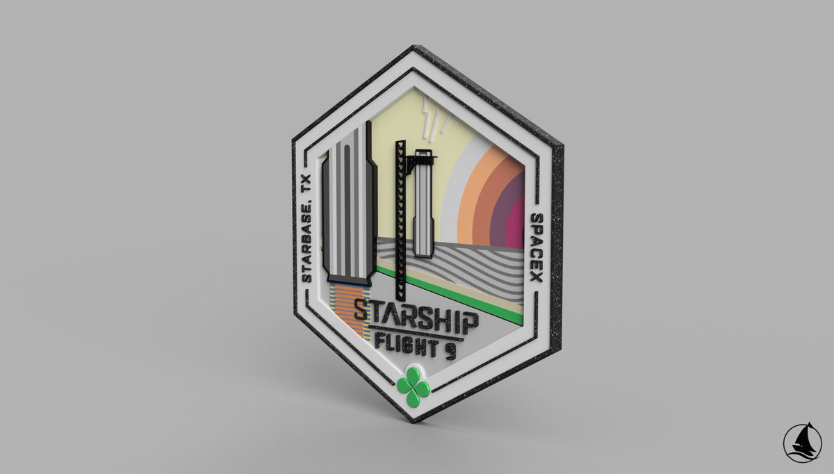 schiffer_soft's tweet photo. And here we go.😎 I finally finished my 3d interpretation of @SpaceX 's 9th orbital TestFlight patch. 🚀
...
Next: 3d print it!😅
Made with❤️and @adskFusion🙏
...
#teamspace #OFT9 #IFT9 #patch #3d_mission_patch #schiffer_soft https://t.co/2XdGbDJy2H