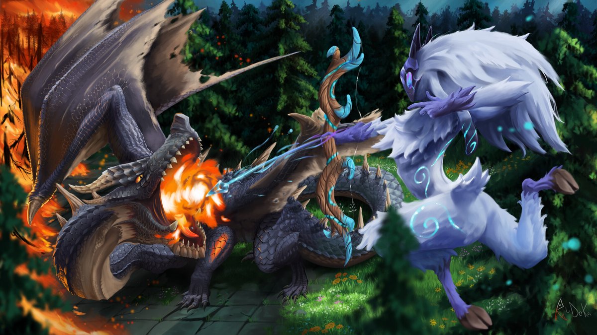 Fatalis vs Lamb // A Monster Hunter x League of Legends Fan Art by RuDoKa

Our shop » accounterra.com 

#LeagueofLegends #ArtofLegends #LeagueofLegendsFanArt #LeagueofLegendsArt #LeagueofArt #DigitalArt #FanArt #LoL #RiotGames #NoAI #Kindred