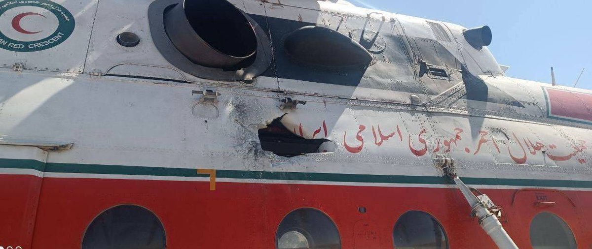 A #relief #helicopter of the #Iranian_Red_Crescent_Society was damaged while engaged in #aid activities following an airstrike by the #Israeli regime.
<a href="/ifrc/">IFRC</a>