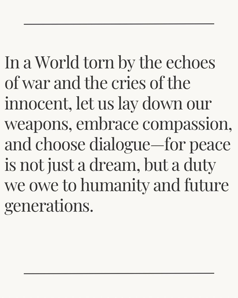 May PEACE be RESTORED and forever DWELL upon this beautiful Earth, a SACRED gift from GOD. ✌️ 

🕊️
