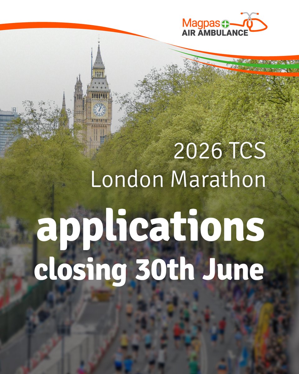 You only have until Monday, 30th June to submit your application for one of our four charity places in next year's London Marathon!

If you want to be in with a chance of running for Magpas Air Ambulance, make sure you get yours in this week!