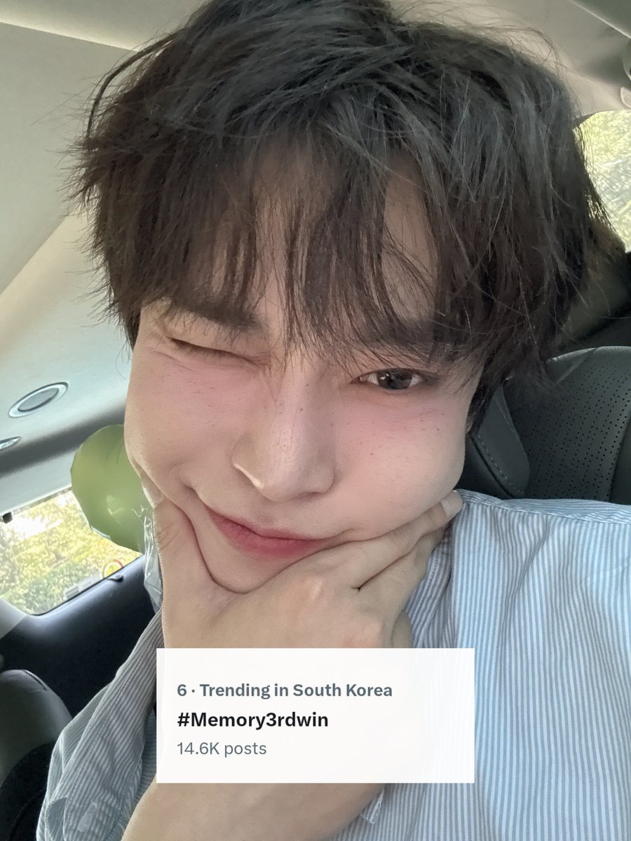 doyoungrecord's tweet photo. 250622
Trending in South Korea now:
#6. #Memory3rdwin
Thanks everyone who has worked hard for this comeback. Please don't forget that we still have ongoing votings on Higher & Allchart 💪
#DOYOUNG #도영 #ドヨン https://t.co/CsT1HgNzmm