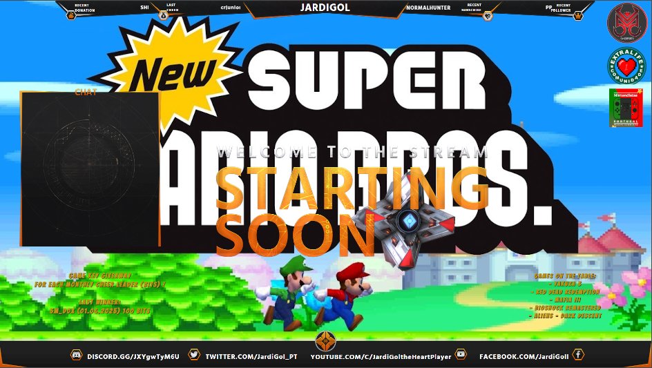 Jardi-Gol the Player (@jardigol_pt) on Twitter photo Hello.
I'm starting my LIVE at twitch.tv/jardigol and I'm going to play New Super Mario Bros DS and other games. Feel free to come give me a support watching the Stream. Thanks.
#supermariobros #jardigol #twitch #streamer #gamer #gaming #videogames #walkthrough <a href="/5M_Esports/">5M ESPORTS</a> Hello.
I'm starting my LIVE at twitch.tv/jardigol and I'm going to play New Super Mario Bros DS and other games. Feel free to come give me a support watching the Stream. Thanks.
#supermariobros #jardigol #twitch #streamer #gamer #gaming #videogames #walkthrough <a href="/5M_Esports/">5M ESPORTS</a>