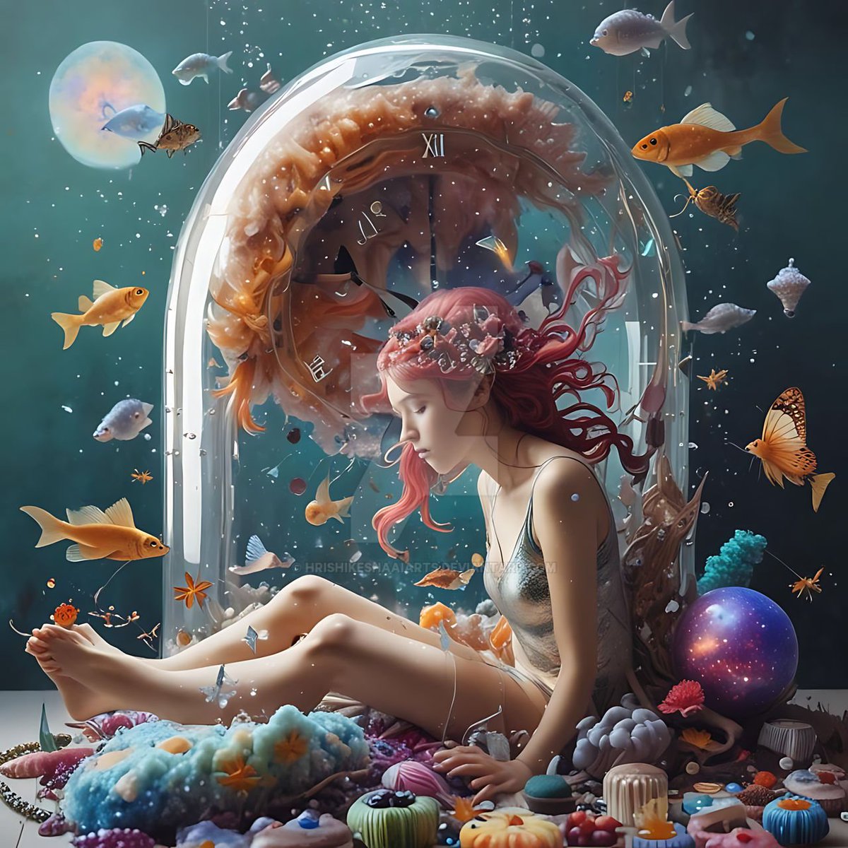 HrishikeshaNFTs's tweet photo. Lost in time. ✨ This ethereal artwork captures a breathtaking embrace of moments. Absolutely stunning! 😍 #AIart #DigitalArt #FantasyArt #ConceptArt #Artwork #Art #Artist #Midjourney #AIArtwork #CreativeMess https://t.co/EAPk4QRM5e