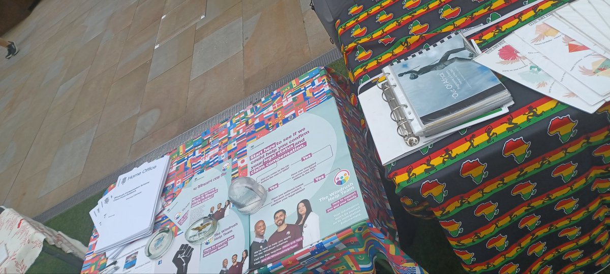 WCSACOxon's tweet photo. Setting up for #windrushday2025 @OxfordCity @ukhomeoffice Keeping communities together ❤️ 
through the history and legacy of Windrush and the Windrush years. https://t.co/Xcd6MVJhiu