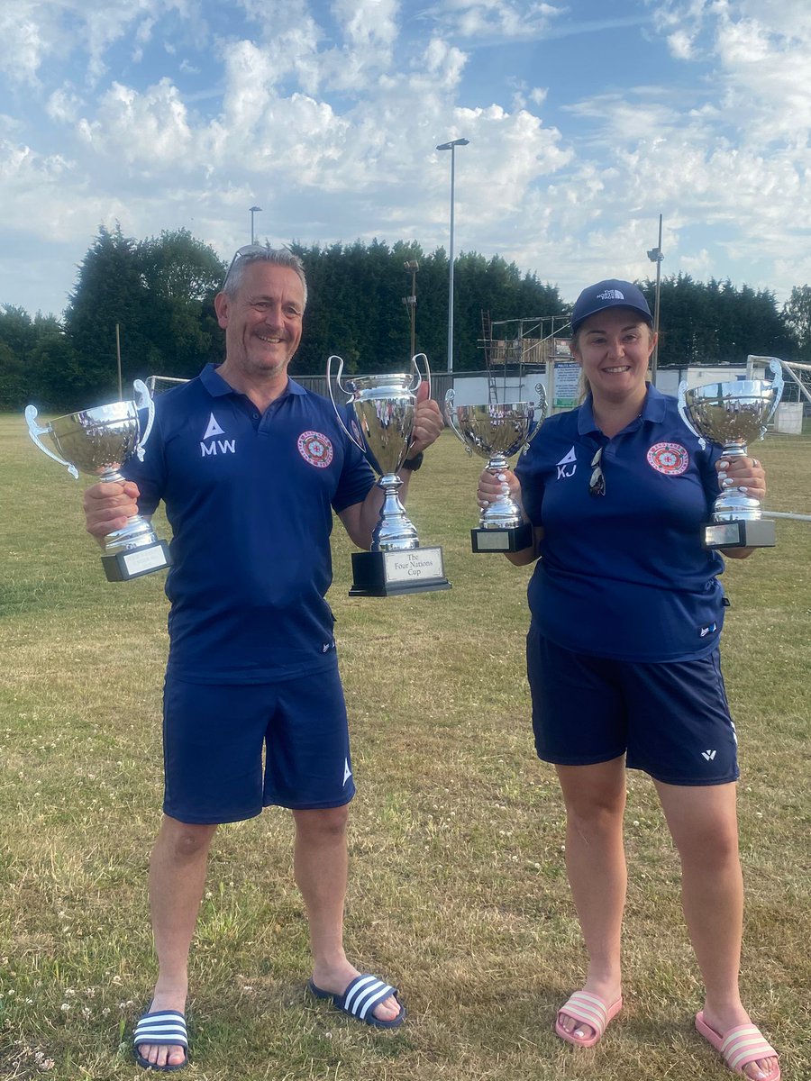 EnglandWalking's tweet photo. CHAMPIONS!! 

Yesterday our EWF women were victorious in the over 40s, 50s, 60s, also making them overall winners of the Tri Nations and Celtic Nations Cup 🏆 🏆🏆🏆

Thank you to our hosts Republic Of Ireland Walking Football Association for a fantastic tournament. 

A massive well done to all our squads, they made us proud today 🏴󠁧󠁢󠁥󠁮󠁧󠁿❤️

Thank you to everyone who came along to show their support, we appreciate each and everyone of you 🙏

We have a bright future ahead....😁