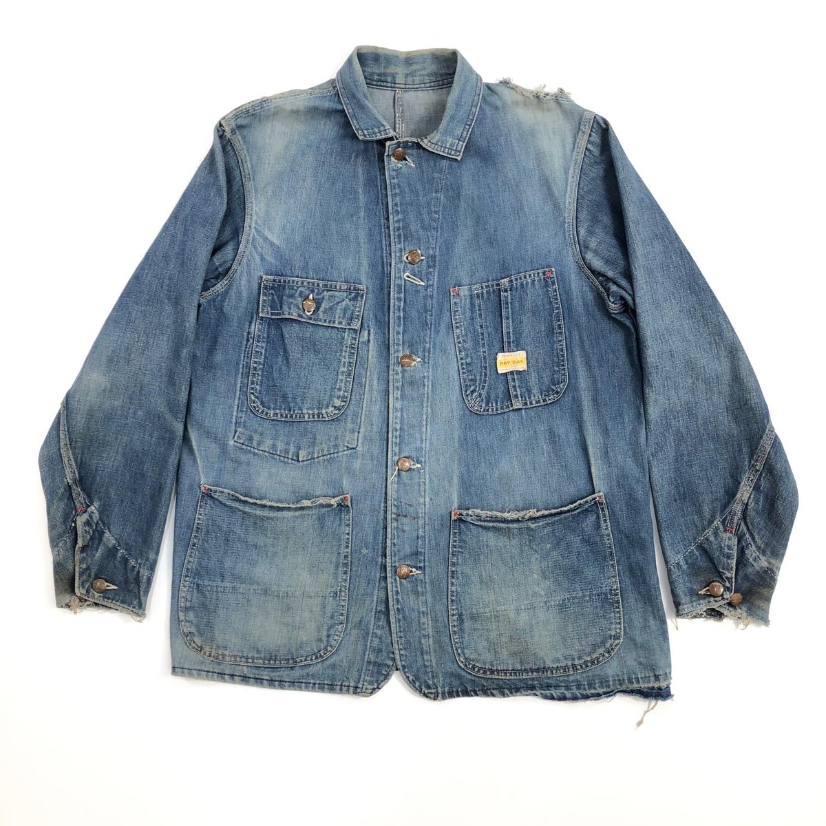 eaglebase2's tweet image. 本日 午後8時～
新商品が入荷しています！

・40s FOREMOST デニムパンツ

・50s デニムワークジャケット

・PAYDAY 50s デニムカバーオール

・ブラックモールスキン ジャケット

他、全10点！！
ご覧ください ！
eaglebase.thebase.in
#デニムカバーオール #ビンテージデニム 
#ユーロビンテージ