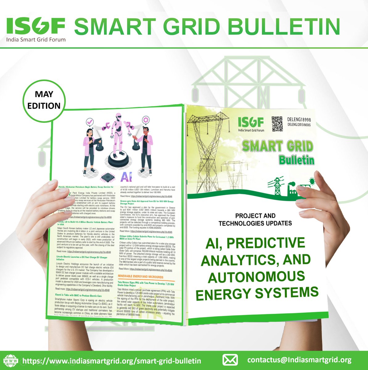 India Smart Grid Forum (@indiasmartgridf) on Twitter photo ISGF #SmartGrid Bulletin - #AI, Predictive Analytics, and Autonomous Energy Systems Update | Predictive Analytics Transforming Fleet Operations for Efficiency and Emissions Control
Read details at link - bit.ly/4l8Rnjv
Tags - <a href="/rejipillai/">Reji Kumar Pillai</a> | <a href="/suri_reena/">Reena Suri</a> ISGF #SmartGrid Bulletin - #AI, Predictive Analytics, and Autonomous Energy Systems Update | Predictive Analytics Transforming Fleet Operations for Efficiency and Emissions Control
Read details at link - bit.ly/4l8Rnjv
Tags - <a href="/rejipillai/">Reji Kumar Pillai</a> | <a href="/suri_reena/">Reena Suri</a>