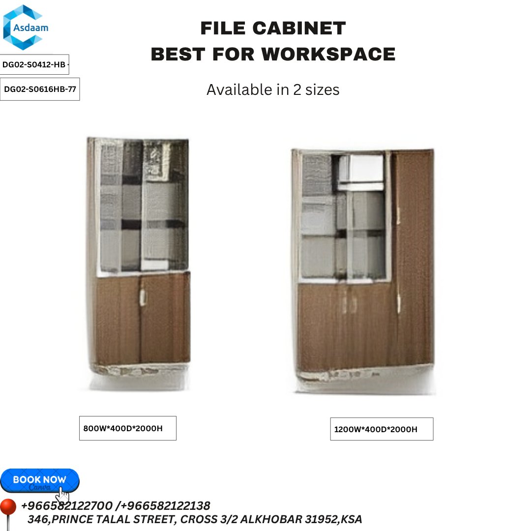 Asdaam12024's tweet image. Upgrade Your Office Storage with ASDAAM&apos;s Executive File Cabinet.
Available in 2 sizes.
Professional offices demand professional solutions. Our executive file cabinet 
📞 [+966582122700 / +966582122138
#ASDAAM #OfficeSolutions #ProfessionalWorkspace #filecabinets #khobar #bulk