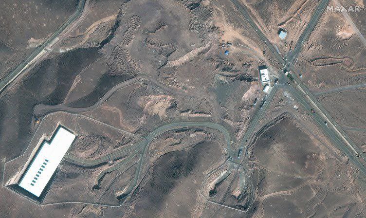 daudwaraich's tweet photo. Fordow Nuclear Facility:

According to satellite images, more than 15 trucks were seen at the entrance on June 19-20, possibly transporting nuclear assets and other equipment.

Iran already knew about US plans to strike nuclear facilities. https://t.co/g3APsdDqZF