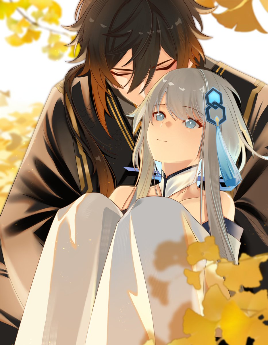 这个角度不会画，所以用大袖子挡了一下😗 #guili