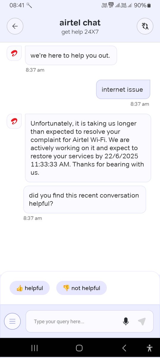 Rohit2vis's tweet photo. @airtelindia @airtelnews @Airtel_Presence in my area fiber down many times plz resolve. https://t.co/aT29TmUoUs