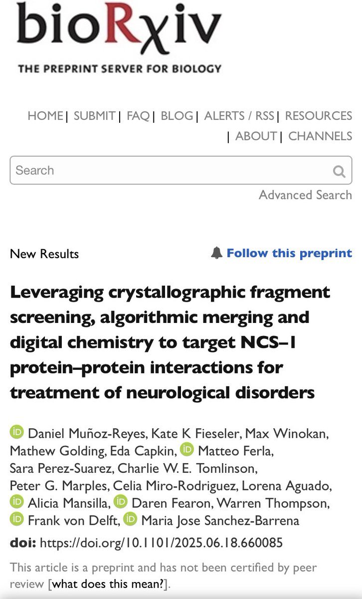 Maria Jose Sanchez-Barrena (@sanchez_barrena) on Twitter photo Hope you enjoy our latest preprint in collaboration with XChem team at <a href="/DiamondLightSou/">Diamond Light Source</a>
biorxiv.org/content/10.110…
<a href="/xdanimr/">xdaniki</a> <a href="/FrankvonDelft/">Frank von Delft</a> <a href="/Darenfearon/">Daren Fearon</a> <a href="/AliciaMansill14/">A Mansilla</a> <a href="/cemirod/">Celia Miró</a> <a href="/Sara_Neurobio/">Sara Pérez</a> <a href="/instructhub/">Instruct-ERIC</a> <a href="/iqf_csic/">IQF-CSIC</a> <a href="/UniofOxford/">University of Oxford</a> <a href="/CSIC/">CSIC</a> Hope you enjoy our latest preprint in collaboration with XChem team at <a href="/DiamondLightSou/">Diamond Light Source</a>
biorxiv.org/content/10.110…
<a href="/xdanimr/">xdaniki</a> <a href="/FrankvonDelft/">Frank von Delft</a> <a href="/Darenfearon/">Daren Fearon</a> <a href="/AliciaMansill14/">A Mansilla</a> <a href="/cemirod/">Celia Miró</a> <a href="/Sara_Neurobio/">Sara Pérez</a> <a href="/instructhub/">Instruct-ERIC</a> <a href="/iqf_csic/">IQF-CSIC</a> <a href="/UniofOxford/">University of Oxford</a> <a href="/CSIC/">CSIC</a>
