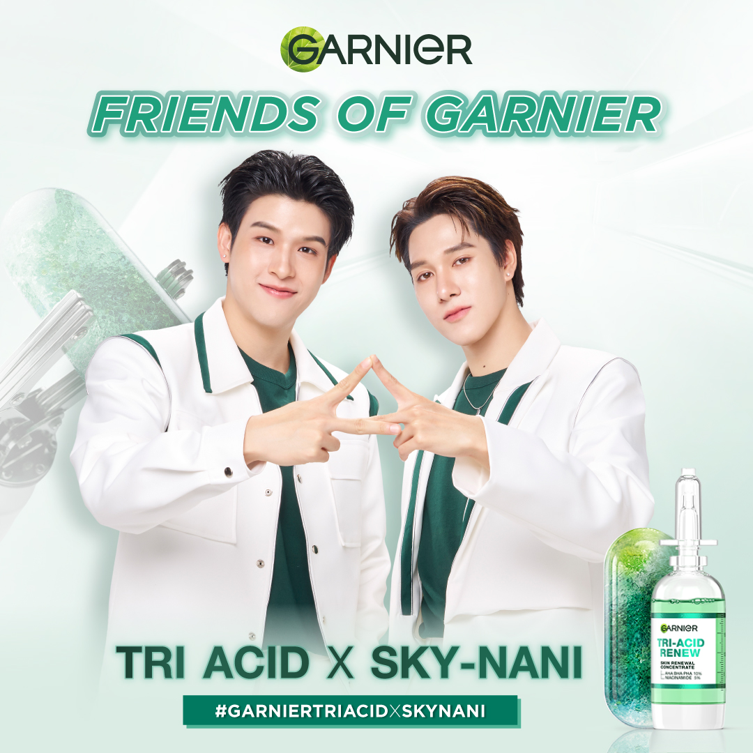 GarnierThailand's tweet photo. การ์นิเย่ขอต้อนรับสกาย-นานิ มาเป็นเพื่อนคนใหม่และคนแรกของ GARNIER TRI-ACID RENEW ค่า 🎉

💚บอกเลยว่าทุกคนเตรียมตัวพบกับกิจกรรมและมวลใหม่ๆ ของสกาย-นานิและการ์นิเย่ได้เร็วๆ นี้ 
อิมินาพนมมือรอได้เลย!! 🎁

#GARNIERTRIACIDXSKYNANI
#หยดผลัดผิว
#TriAcidSerum
#สกายนานิ https://t.co/GZyGUPcXoL