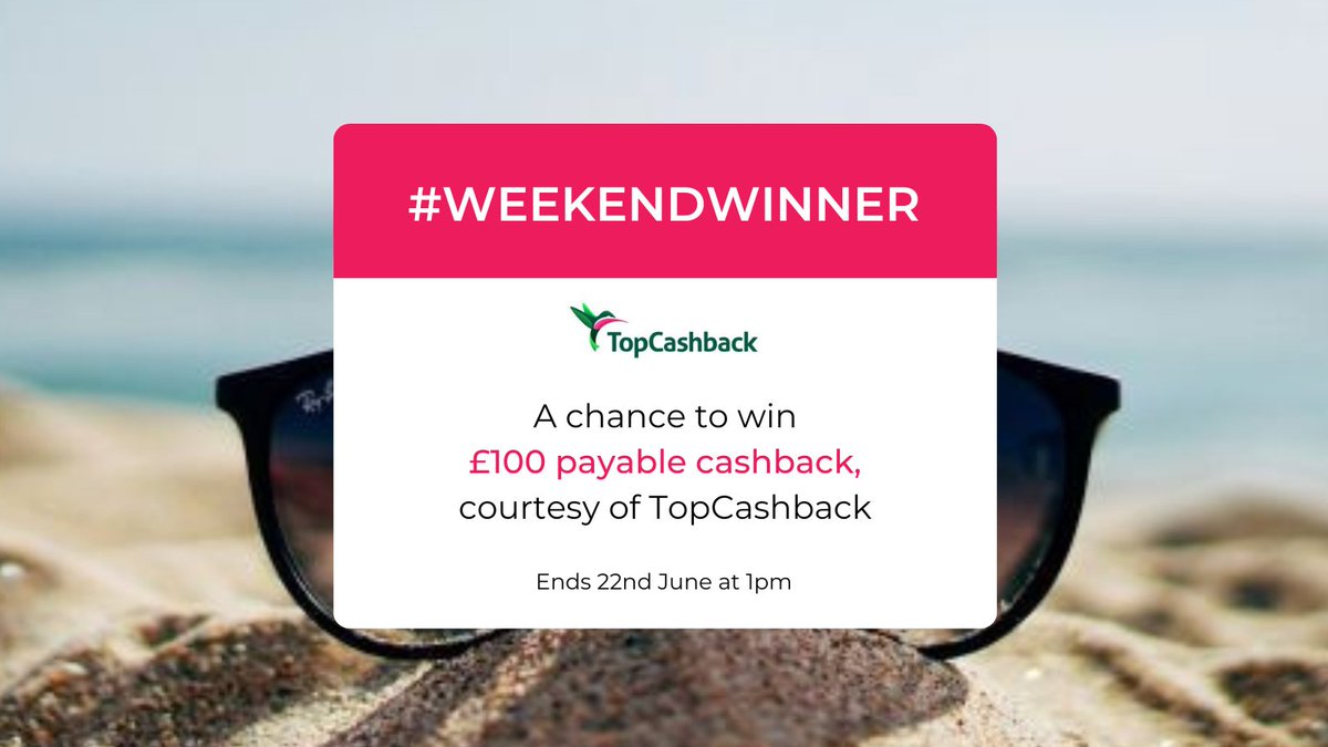 3 hours left to be the next #WeekendWinner 🏆

4 people will win £100 payable cashback 💰

To enter:

1. Visit the Money Guide article (1 entry)

2. Answer the question on the Money Guide (2 extra entries) 

Enter here 👉 ow.ly/Mv0h50WcHtK

Ends 22/06 at 1pm. T&amp;Cs apply ⌛