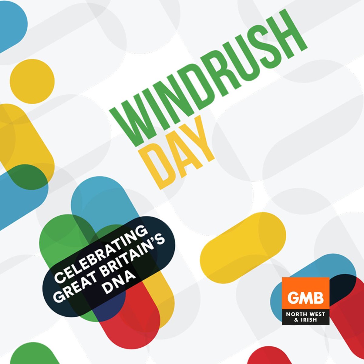 GMBNWI's tweet image. Today is #WindrushDay.
We honour the Windrush Generation for helping to rebuild Britain, from the NHS 🏥, to transport 🚌, to public life and beyond. 💫
Trade unions stand in solidarity: we demand justice, recognition & reject racism.
✊ Windrush made us stronger. Windrush…