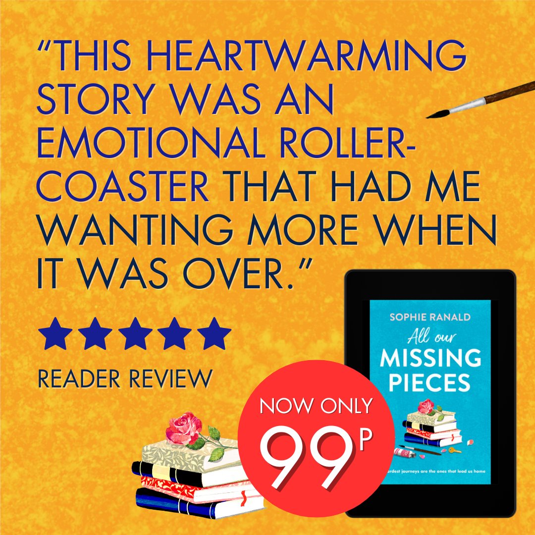 😍 Last chance to snap up All Our Missing Pieces by  @sophieranald for just £0.99 in the UK and $0.99 in the US!

🌹 Treat yourself to delightful women's fiction today and buy the ebook before the offer ends: geni.us/998-rd-two-am

#womensfiction