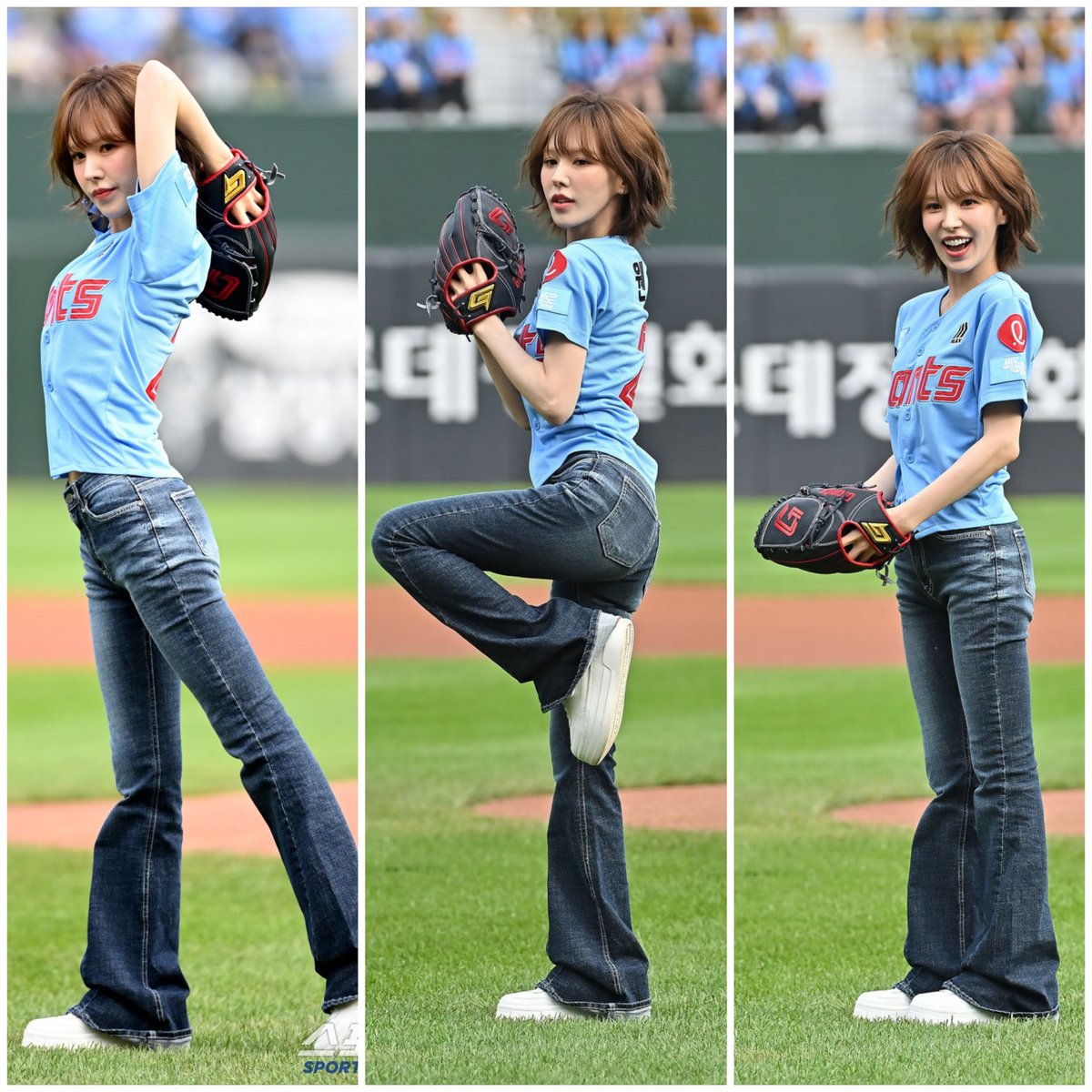 Wendy throwing the first pitch. 🥰🩵

WENDY FIRST PITCH
#WENDYxLotteGiants

 #WENDY #웬디 <a href="/WENDY_offcl/">WENDY</a>