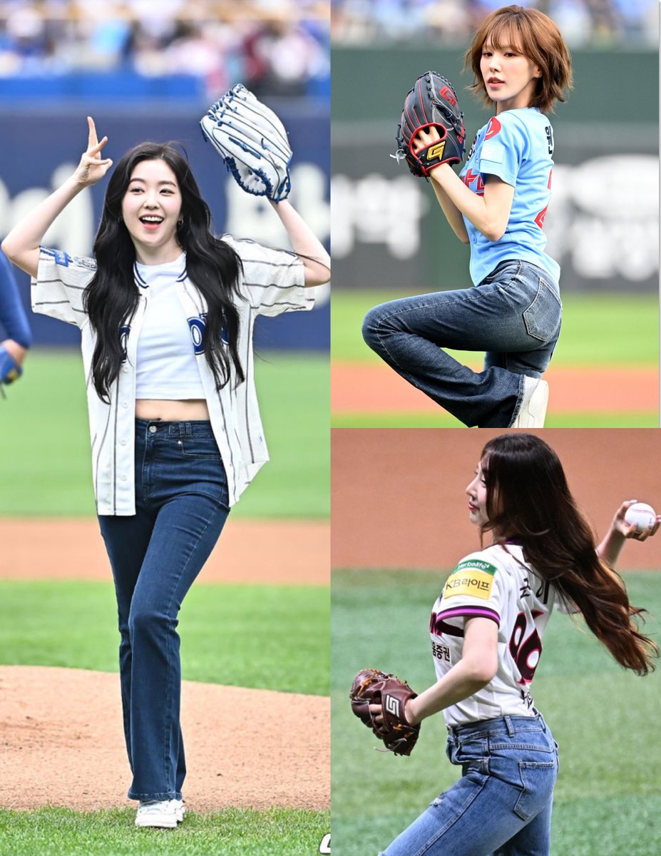 We got First Pitch IRENE WENDY JOY this year 🩷🩵💚