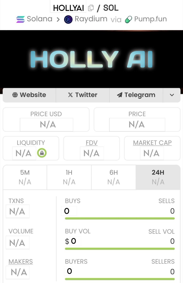 We are all waiting for the next $5 token...

And I already have conviction.

You will not understand until it's too late..

No CA... yet... real builders... whoever this team is... please DM me and connect.

<a href="/hollyai_sol/">HOLLY AI SOL</a> <a href="/HOLLYAIAGENT/">HOLLY AI</a> 

The cult is forming already... with no