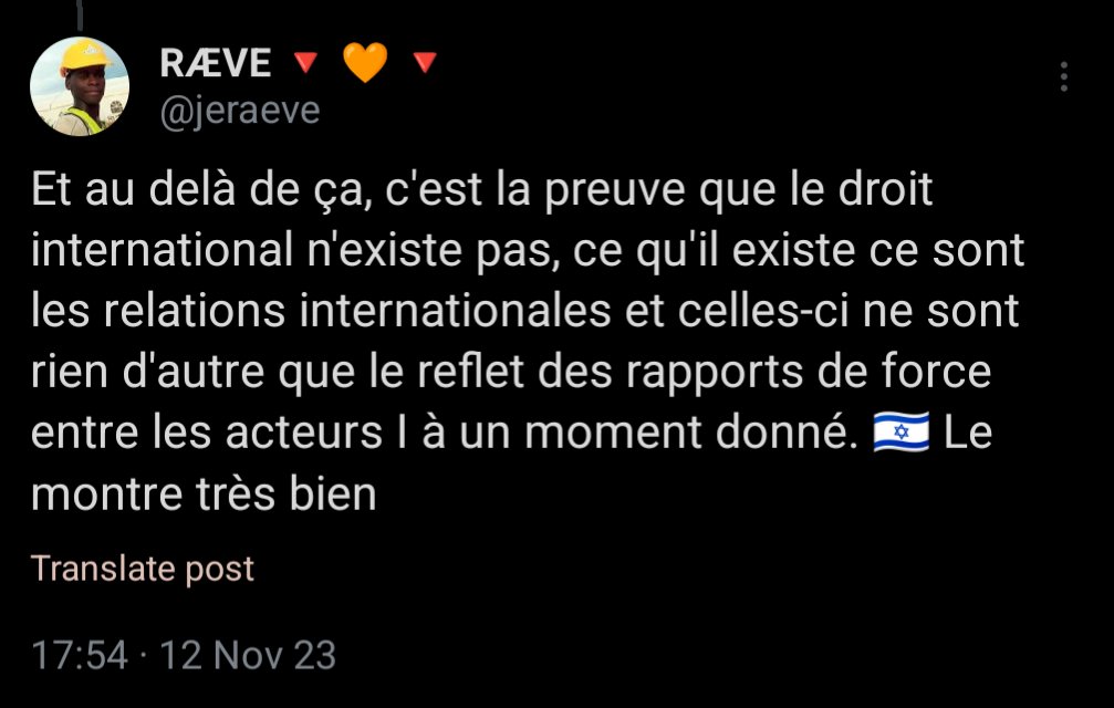 jeraeve's tweet image. Le droit international n'existe pas, seules les relations internationales existent.