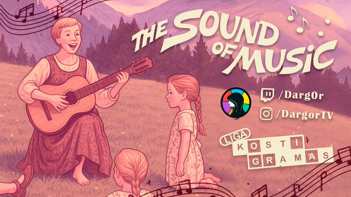 Cinéfilos, esta noche, cine y música se fusionan en THE SOUND OF MUSIC.

🎼 Bandas sonoras, temazos y musicales harán vibrar Dargorville con un trivial increíble, lleno de recuerdos.

📺 Directo en Twitch a las 21:30 con una previa de proporciones olímpicas.

¡No te lo pierdas!
