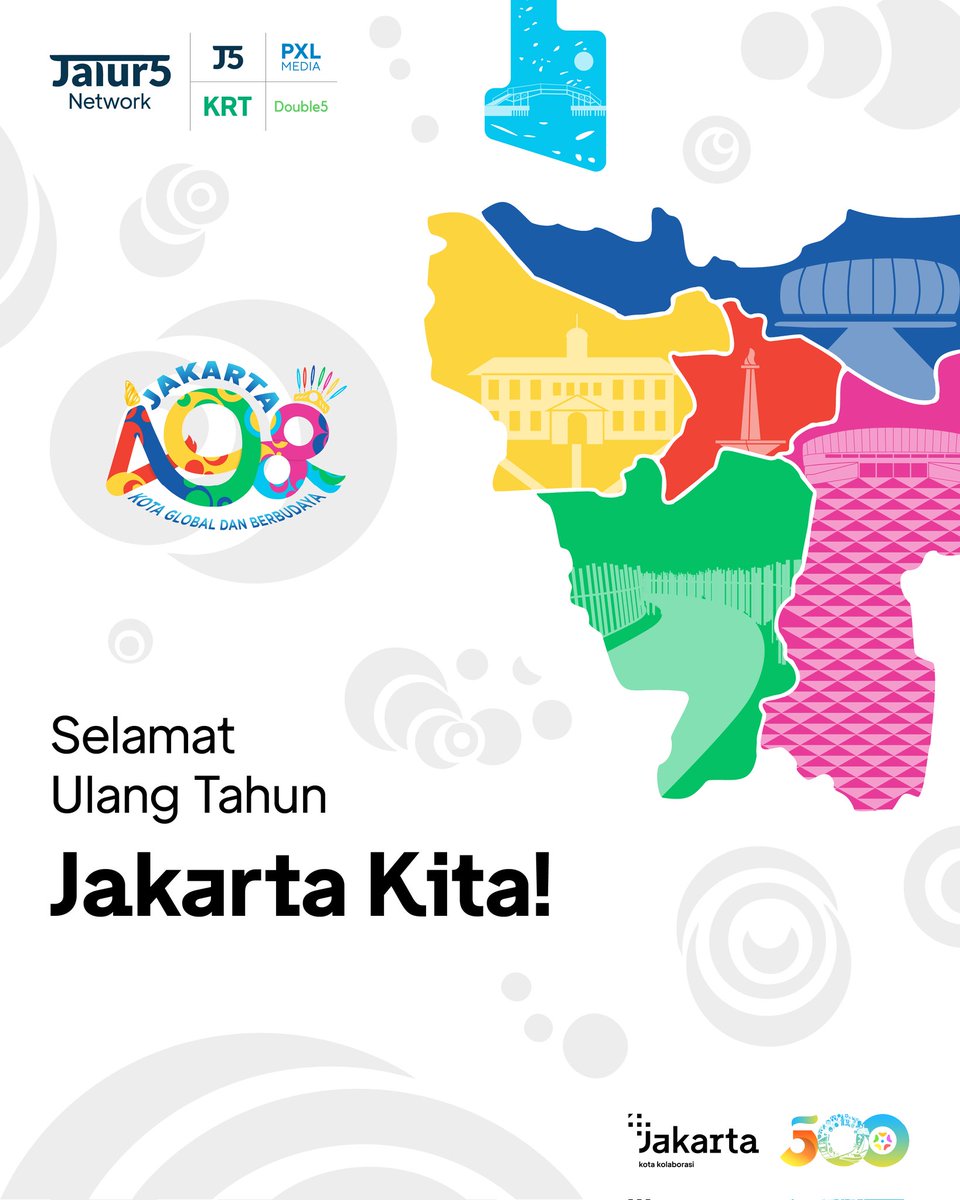 jalur5_'s tweet photo. Kerak telor di Duren Tiga,
Dimakannya di Pantai Maju
Selamat ulang tahun Jakarta, 
Semoga kota kita semakin maju!

Jalur5 Network mengucapkan Selamat Ulang Tahun Ke-498 Kota Jakarta.

Mari kita rayakan kota kita sebagai kota global yang berbudaya!

#J5Network #Jakarta498 https://t.co/1uEqoDgJts