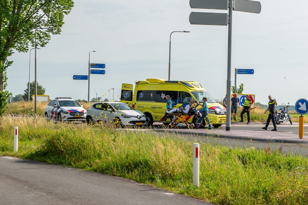 Motorrijder gewond bij eenzijdig ongeval in Tjerkwerd