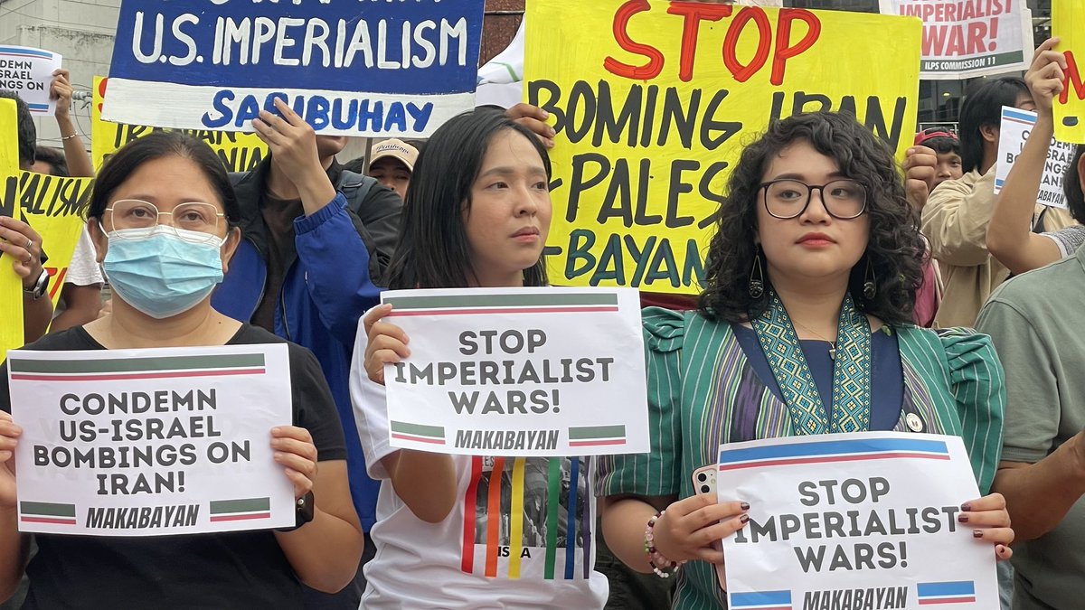 📸Rep. Arlene Brosas and our National Vice Chairperson Sarah Elago joined the protest today denouncing the US-Israel war on Iran.

The action condemned the recent bombings carried out by the US and expressed solidarity with the people of Iran in resisting imperialist aggression.
