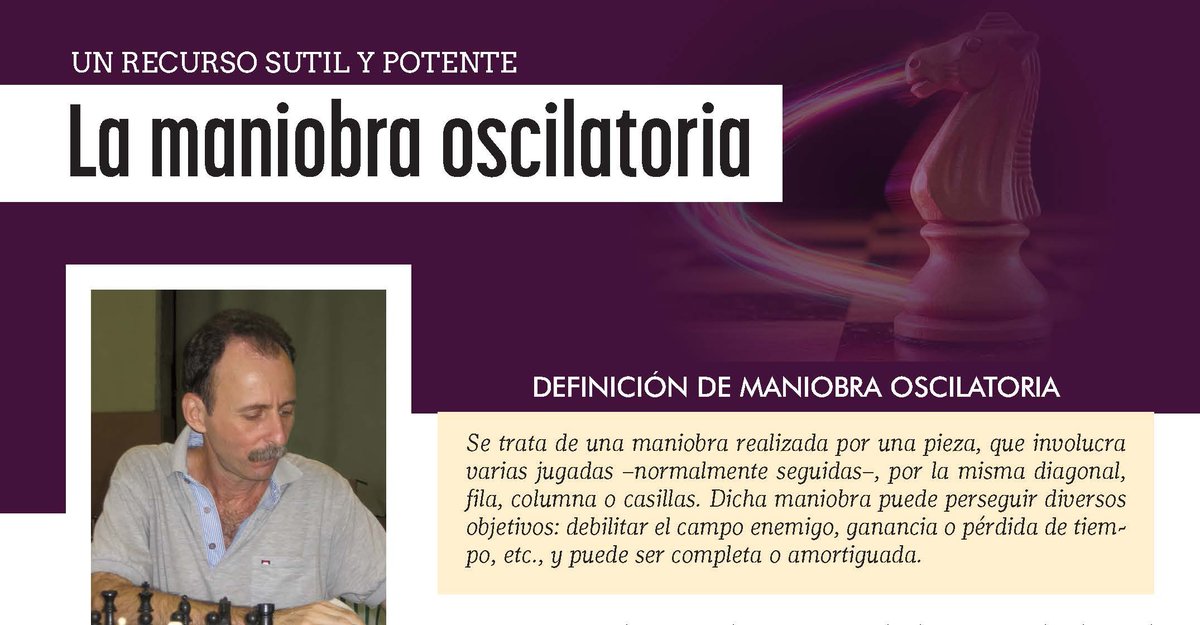 revistaPDR's tweet image. ♟️ Nuevo Peón de Rey nº 176 (may-jun 2025) José Luis Vilela revela la elegancia táctica de la maniobra oscilatoria. Un recurso clave para salvar finales con arte, paciencia y exactitud. 🛒 tinyurl.com/3rkamhum 🙏 RT 💝 #suscripcionPDR #PDR176