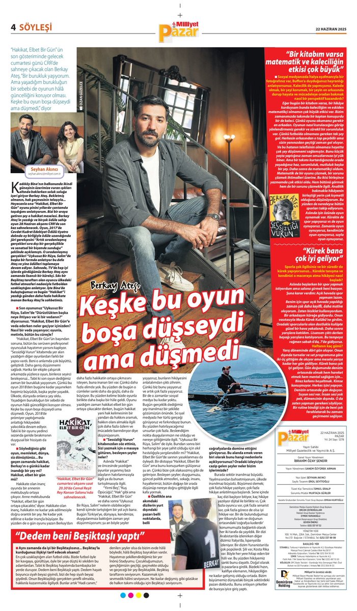 Seyhan Akıncı (@feerique7) on Twitter photo Hakikat arayışımız giderek güçlenirken sahnelere veda etmeye hazırlanan "Hakikat, Elbet Bir Gün"ü oyunun yazarı ve oyuncusu Berkay Ateş ile konuştuk 🎭 #MilliyetPazar'da 🗞️ <a href="/ates_brky/">Berkay Ateş</a> Hakikat arayışımız giderek güçlenirken sahnelere veda etmeye hazırlanan "Hakikat, Elbet Bir Gün"ü oyunun yazarı ve oyuncusu Berkay Ateş ile konuştuk 🎭 #MilliyetPazar'da 🗞️ <a href="/ates_brky/">Berkay Ateş</a>