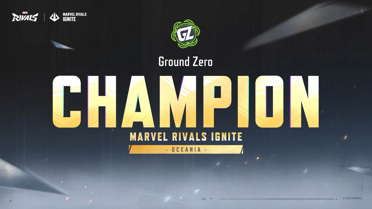 Marvel Rivals Esports (@rivalsesports) on Twitter photo ๐ The Champion of Marvel Rivals Ignite OCE Stage 1 has been crowned!
๐ท Congratulations to <a href="/GroundZeroOCE/">Ground Zero</a>
#MarvelRivals #MarvelRivalsIgnite ๐ The Champion of Marvel Rivals Ignite OCE Stage 1 has been crowned!
๐ท Congratulations to <a href="/GroundZeroOCE/">Ground Zero</a>
#MarvelRivals #MarvelRivalsIgnite