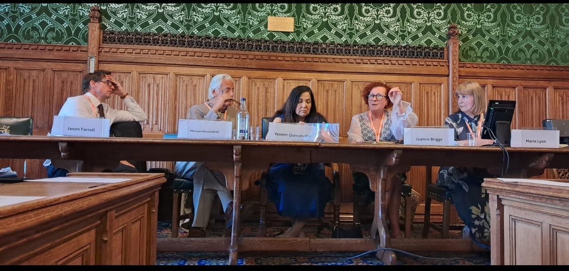 Daniela Shanly (@szmiglet) on Twitter photo HoC book launch last week. Panel getting serious about the implications of Joanne Briggs’ sensational book, #TheScientistwhowasntthere L to R <a href="/JasonFarrellSky/">Jason Farrell</a> political ed Sky news; <a href="/QcMansfield/">Michael Mansfield QC</a> Michael Mansfield KC; <a href="/YasminQureshiMP/">Yasmin Qureshi MP</a> , Jo, Marie Lyon of #Primodos victims assoc. HoC book launch last week. Panel getting serious about the implications of Joanne Briggs’ sensational book, #TheScientistwhowasntthere L to R <a href="/JasonFarrellSky/">Jason Farrell</a> political ed Sky news; <a href="/QcMansfield/">Michael Mansfield QC</a> Michael Mansfield KC; <a href="/YasminQureshiMP/">Yasmin Qureshi MP</a> , Jo, Marie Lyon of #Primodos victims assoc.