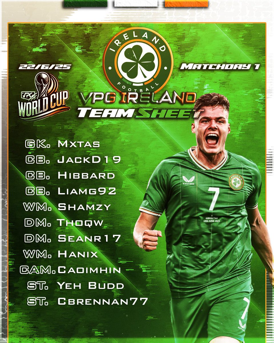 Vibez (@vibezzws) on Twitter photo NIGHT 1
<a href="/OfficialVPG/">Virtual Pro Gaming</a> WORLD CUP
Russia vs Ireland 8:45pm
Ireland vs Sweden 9:15pm
Ireland vs Czechia 9:45pm
Games will be live : twitch.tv/itzshamzy7 NIGHT 1
<a href="/OfficialVPG/">Virtual Pro Gaming</a> WORLD CUP
Russia vs Ireland 8:45pm
Ireland vs Sweden 9:15pm
Ireland vs Czechia 9:45pm
Games will be live : twitch.tv/itzshamzy7