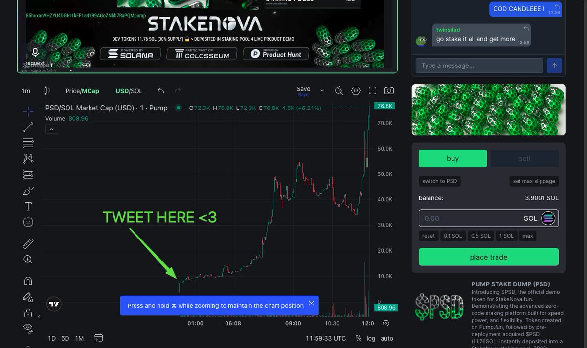 $PSD BONDING CURVE ✅ 🏁 <a href="/pumpdotfun/">pump.fun</a> 

PUMP 💊 HERE 👇
pump.fun/B5huxanVHZYU4D…

STAKE 🥩 HERE 👇 
stakenova.fun/stake?id=5EMkx…

DUMP 🚮 HERE 👇
1nc1nerator11111111111111111111111111111111 😉