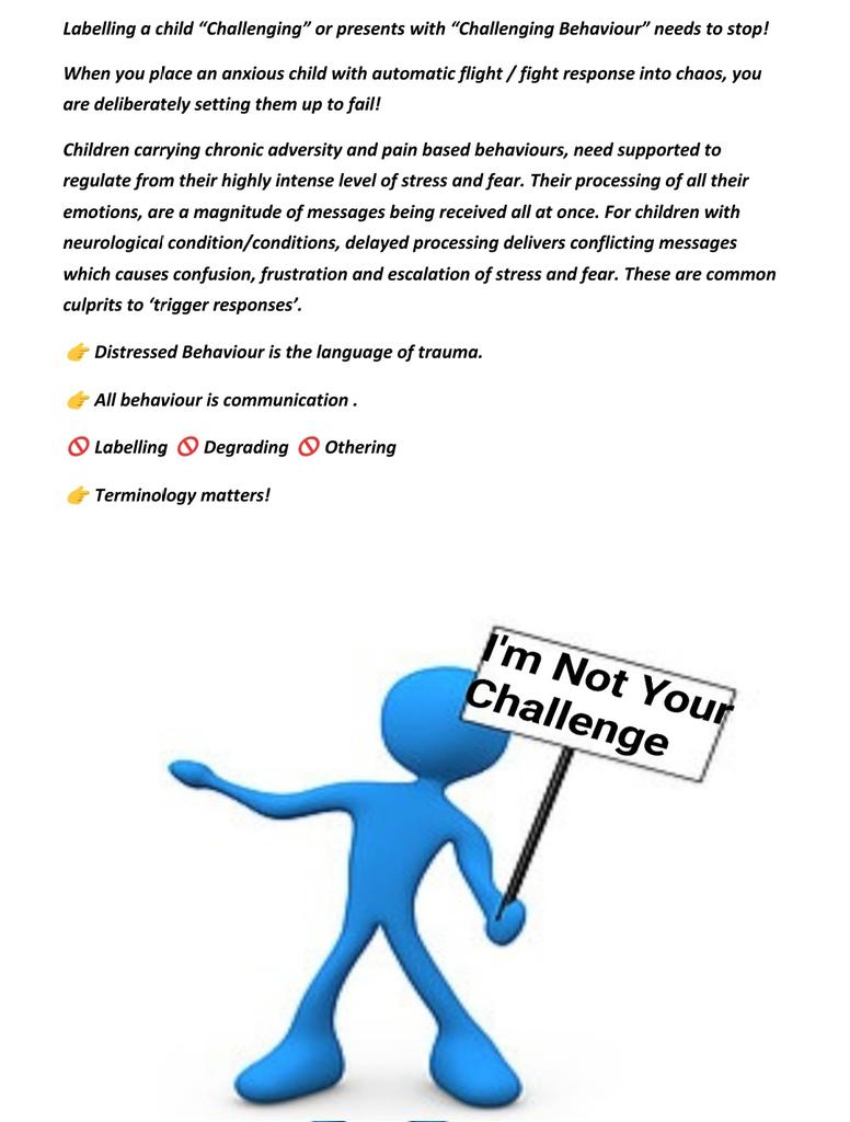 "Distressed behaviour is a language of trauma"