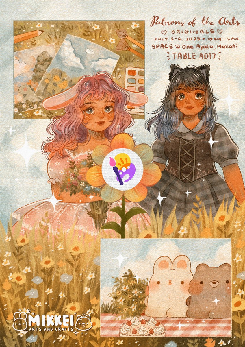 mikaiiarts's tweet image. Hi everyone! Truly sorry for the lack of new art buuut I found time to create a poster for my next con 💛
I’ll be at PotA Originals @ Table AD17! 💖 The event is happening July 5-6 @ SPACE - at One Ayala :>
see u there!