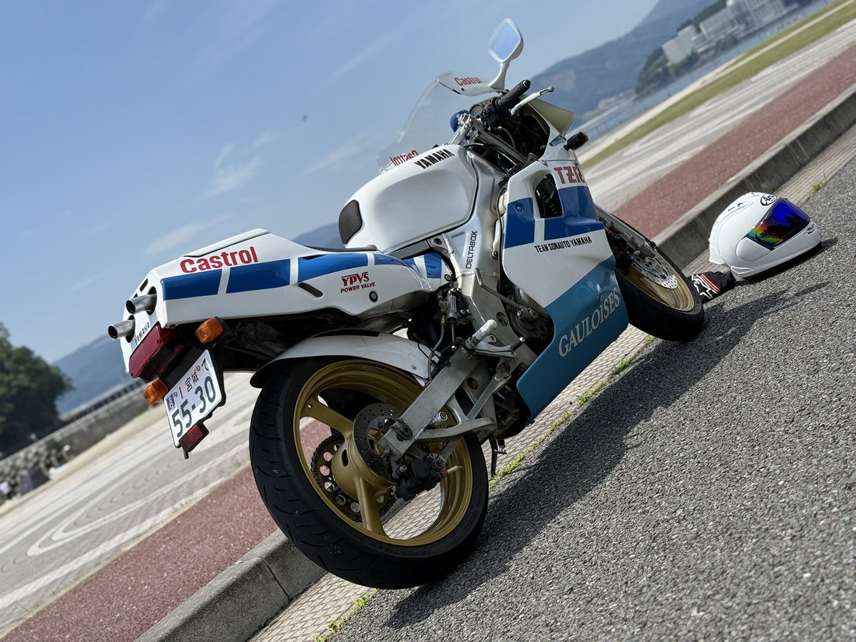 hideCB400's tweet image. TZR 3MA納車しました
 #TZR  #3MA
  #2スト  #公害