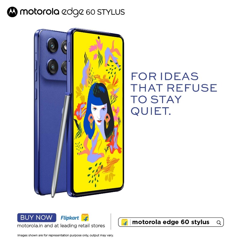 motorolaindia's tweet photo. With the Motorola Edge 60 Stylus, every idea gets the power and precision to shine. #Flexyourcreativity.
Buy now on Flipkart | https://t.co/azcEfy2uaW | leading retail stores
#MotorolaEdge60STYLUS