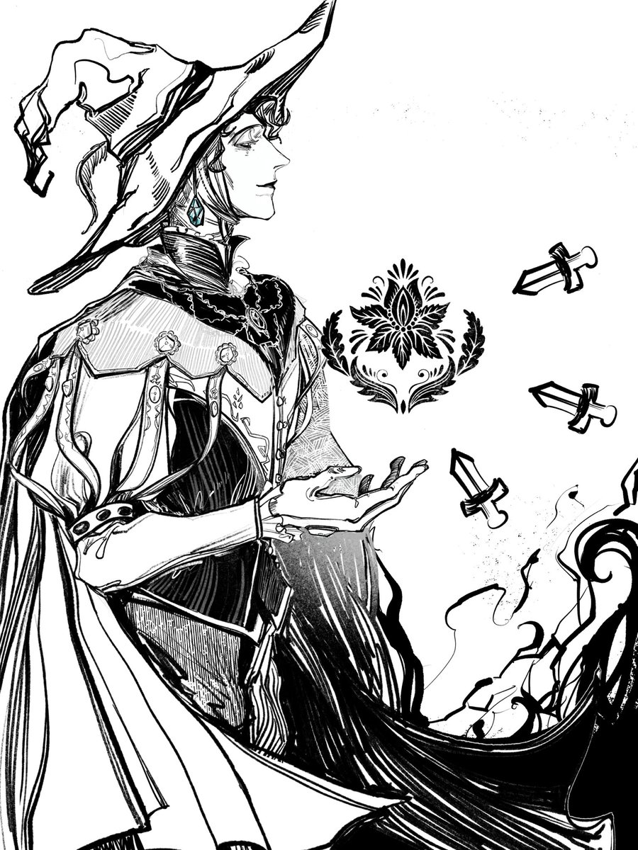 I’m still alive!! Drew Sorcerer Rogier #EldenRingFanart